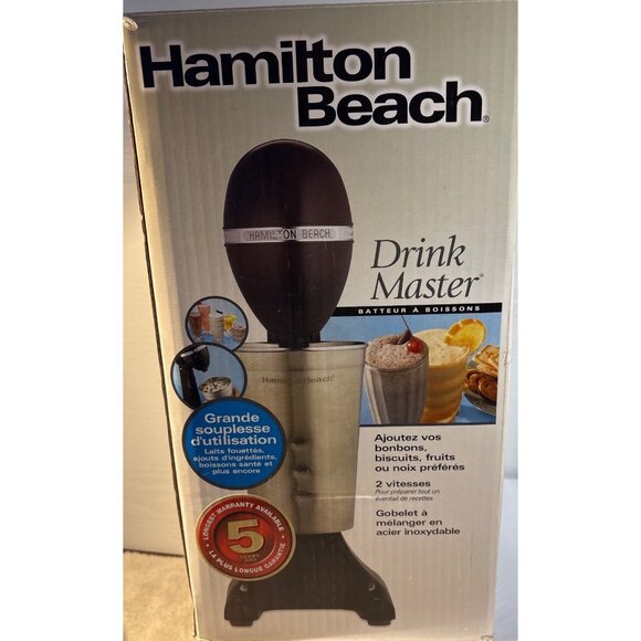 Hamilton Beach DrinkMaster Electric Drink Mixer Stainless Steel Cup Milkshake - Picture 5 of 8